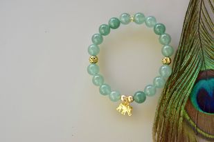 Green aventurine beaded bracelet